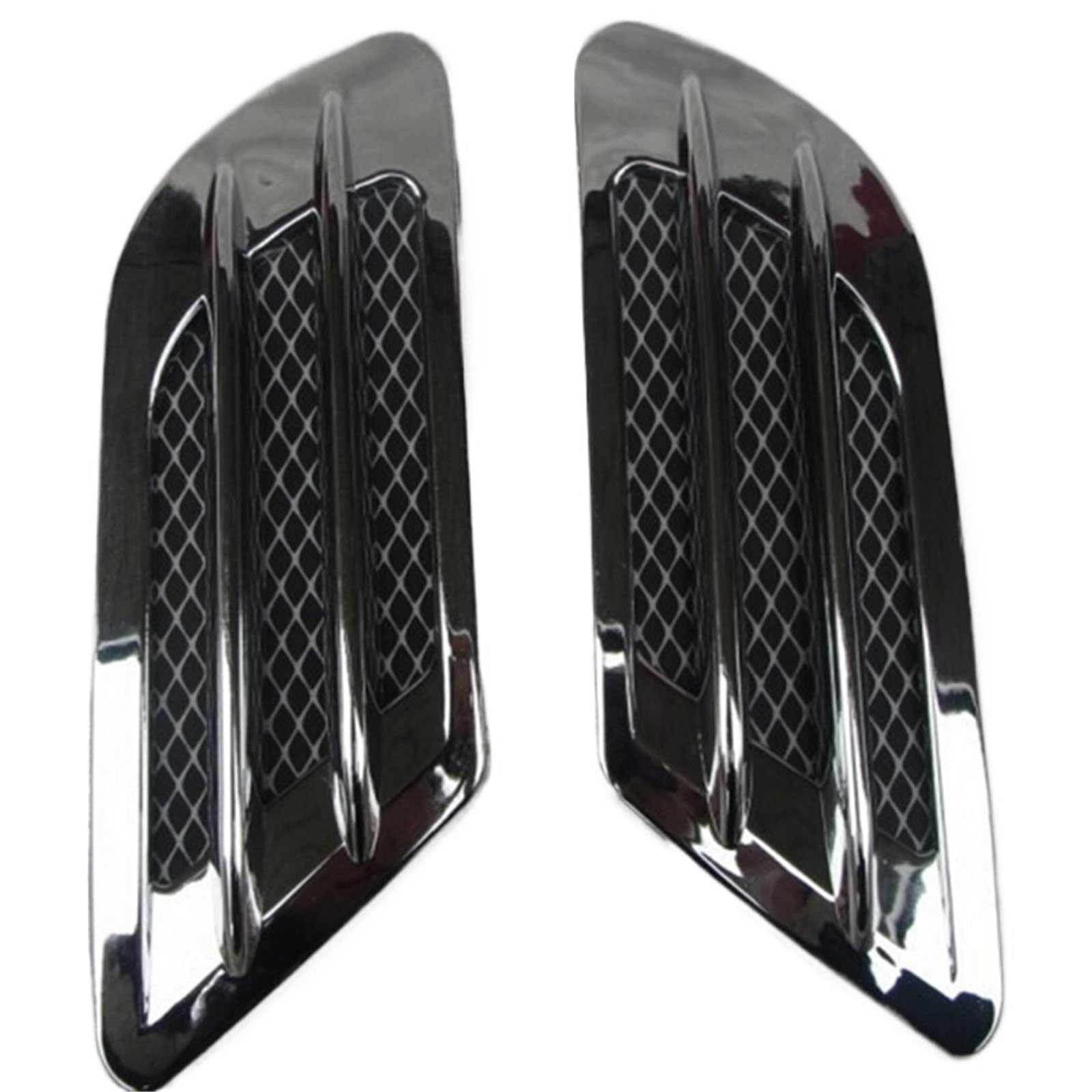 EJUOYO Side Vent Decor Sticker 1 Pair Car Side Air Flow Vent Hole Cover Fender Intake Grille Duct Decoration Sticker Car Fender Side Vents(A)