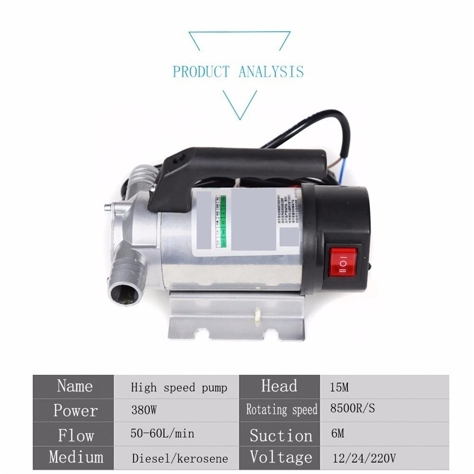 Bomba sumergible pequeña ajustable Bomba de reabastecimiento de combustible automática pequeña 12 V Bomba de transferencia de combustible automática eléctrica para bombear aceite/diésel/queroseno/agua