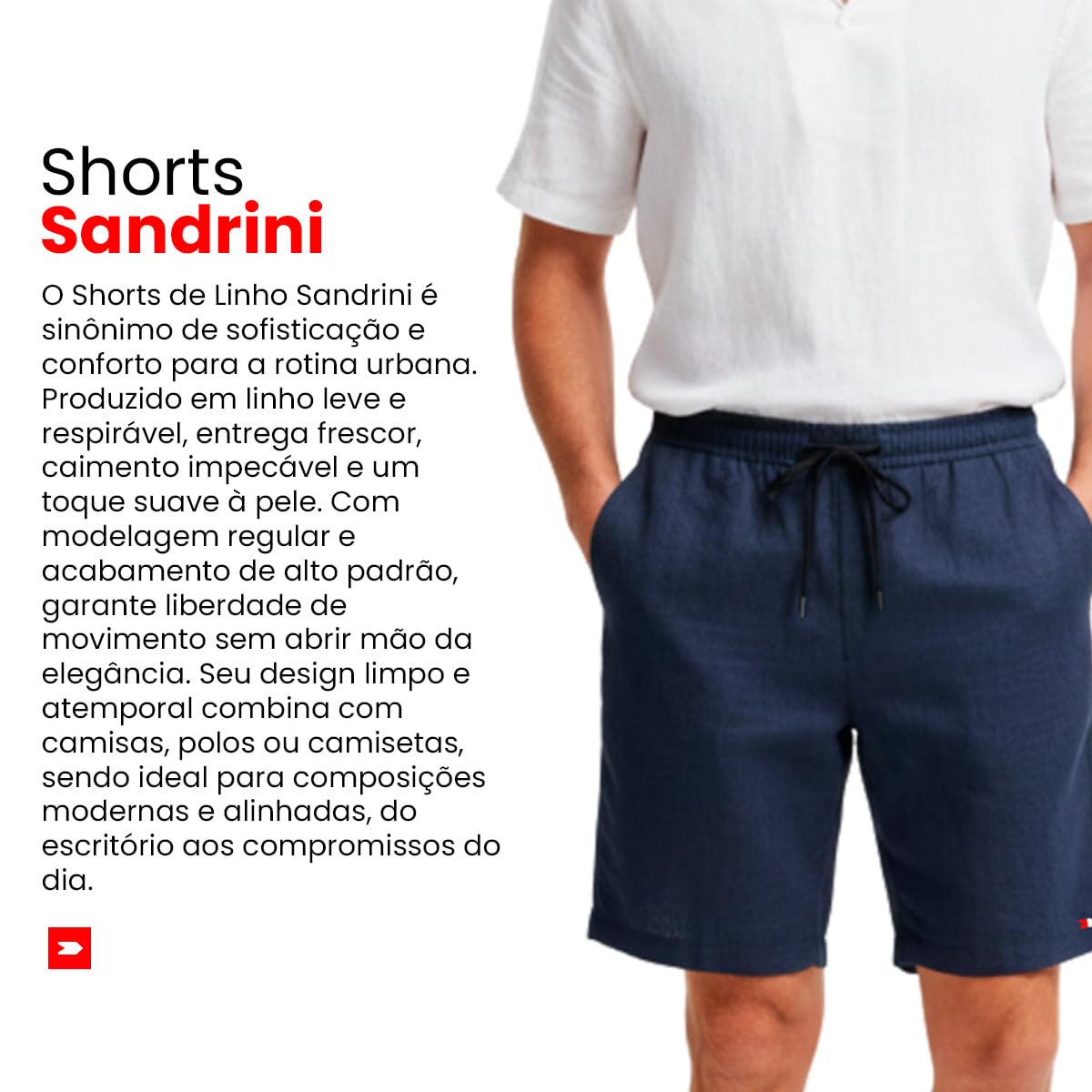 Bermuda Shorts Masculina Sandrini Linho Casual Elástico em promoção! Veja a oferta e mais achadinhos de Shorts & Bermudas 8 Hoje é o melhor dia para comprar Bermuda Shorts Masculina Sandrini Linho Casual Elástico com aquele preço maroto! Promoção! Aproveite a oferta! 8