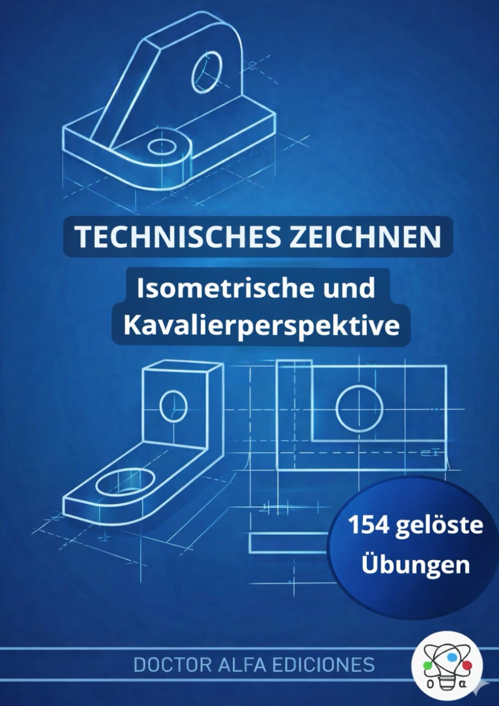 Technisches Zeichnen: Isometrische und Kavalierperspektive: Übungsbuch mit 154 gelösten Übungen für Schule, Ausbildung, Abitur und Studium
