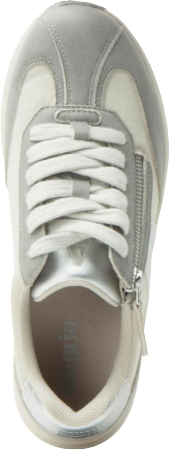 Alegria Women's Eazeer Lightweight Fashion Sneaker with Cork Footbed for Arch Support and Side Zipper for Easy Slip On and Off