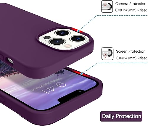 Miniatura 3 de BENTOBEN Funda para iPhone 13 Pro, silicona suave, goma de gel, forro de microfibra, parte trasera dura, a prueba de golpes, funda protectora para