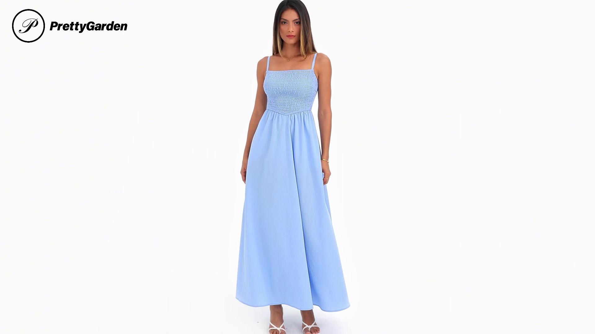 chinese dress ladies PRETTYGARDEN Women's Smocked Maxi Dresses 2026 Summer Sundress Casual  Spaghetti Strap Swing A Line Long Flowy Beach Dress (Army Green,Small) at  Amazon Women's Clothing store