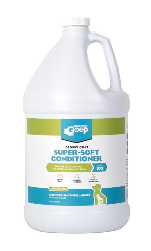 Condicionador para Gatos e Cães Groomer's GOOP Glossy Coat com Hidratação e Desembaraço, 3,79 L