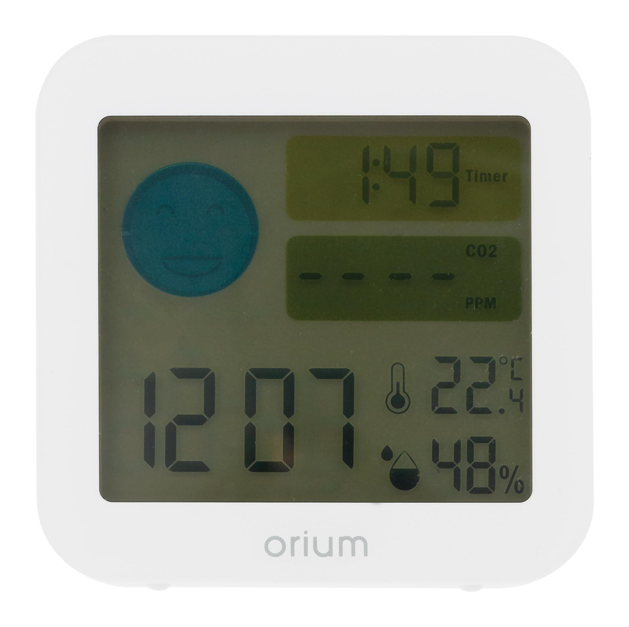 Détecteur de CO2 Portable Orium Quaelis 20, 4 en 1 Capteur Detecteur CO2 Maison, Moniteur de Qualité de l'air avec Température Humidité et Fonction d'Auto-Calibrage pour Bureau Hôtel Restau