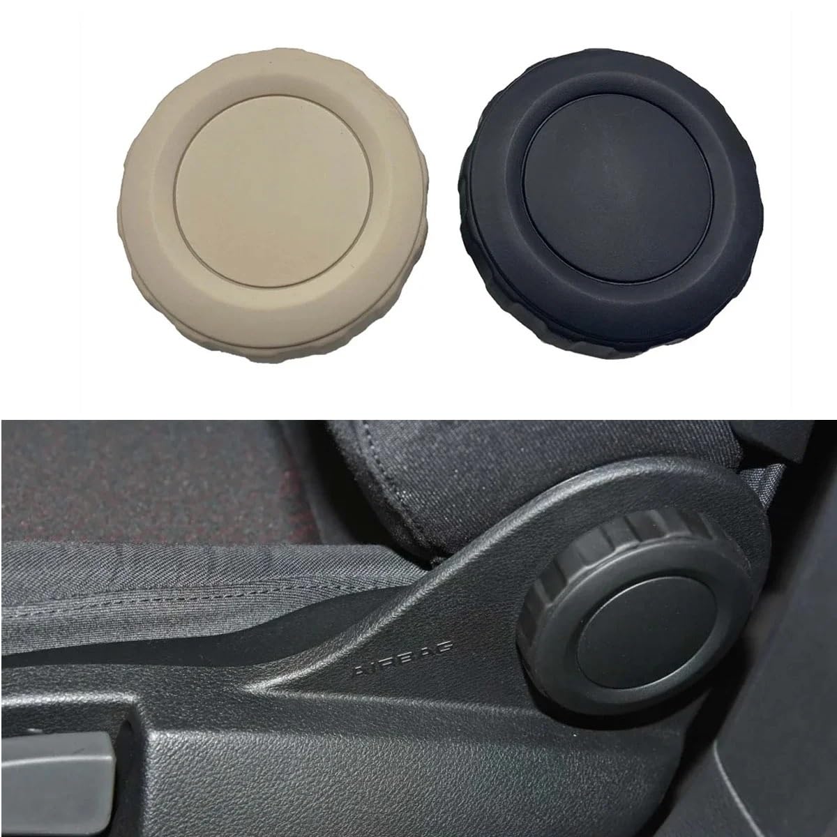 Sitzverschiebeschalter Manueller Sitzverstellknopf, passend für Audi A3 4 5 6 7 S4 5 6 Q2 3 5 7 8 RS3 5 6 7 RSQ3 TT 8K0881671 Sitzsteuerung Schalter(Beige)