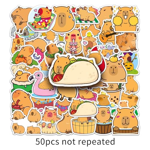 Image of Capybara 1 Makeup Bag, Pencil Case, 50 Stickers,5 Gel Ink Pens,1 Sticky Notes(SELECT RANDOMLY),2 Keychain Cute Capybara Set Birthday Gift Capybara Gifts