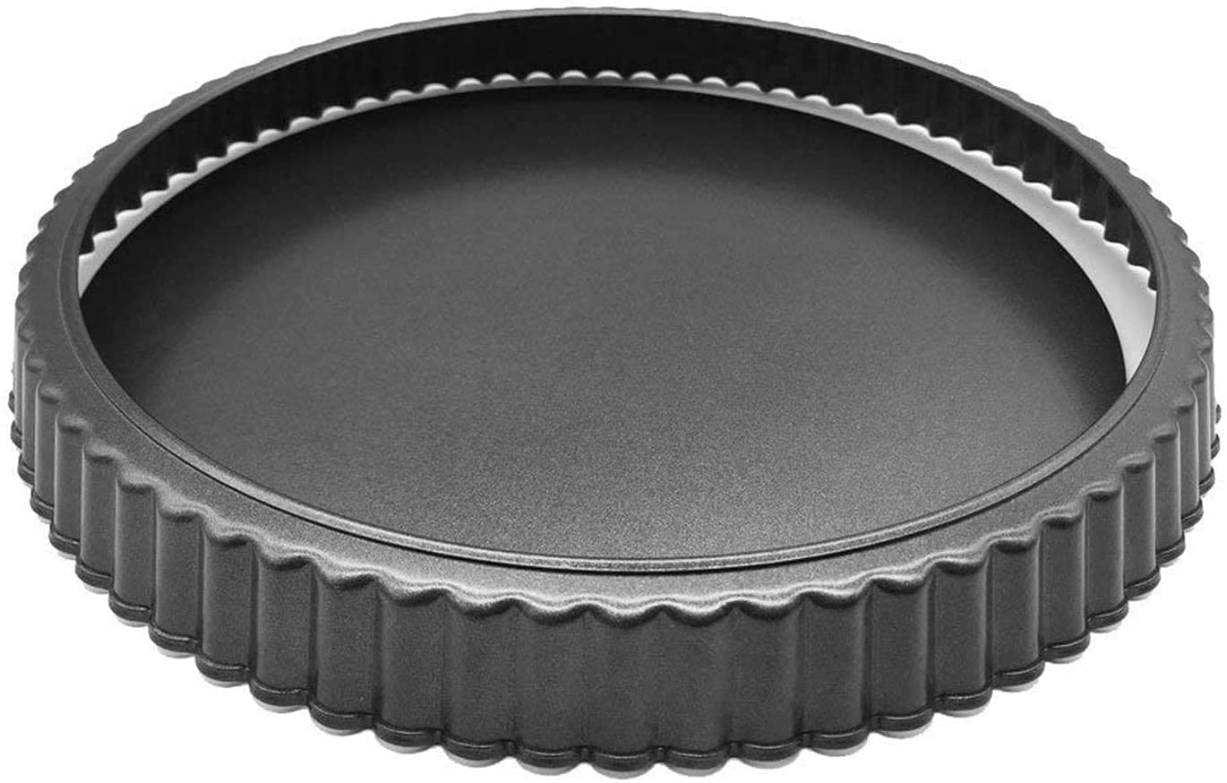 LATRAT Forma do tarty, 28 cm, patelnia Quiche, z dnem, dobra powłoka zapobiegająca przywieraniu, wyciągany spód