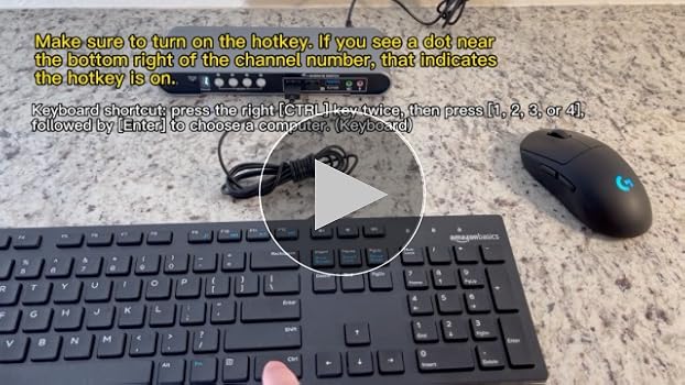 Terived TH41-3 KVMスイッチ Amazon.com: HDMI KVM Switch 4 in 1 Out with Hotkey Mouse