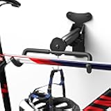 Goovilla Bike Wall Mount Hanger Adjustable - Space Saving Horizontal Bicycle Rack for Mountain/Road/Hybrid Bikes | Secure Home Garage Storage with Easy Installation | 1-Pack Cycling Holder Hook,Black