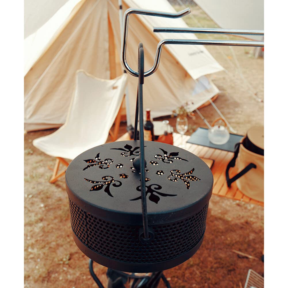 Mosquito Coil Holder With Lid - Round Metal Vintage Style Burner With Handle For Indoor & Outdoor Use