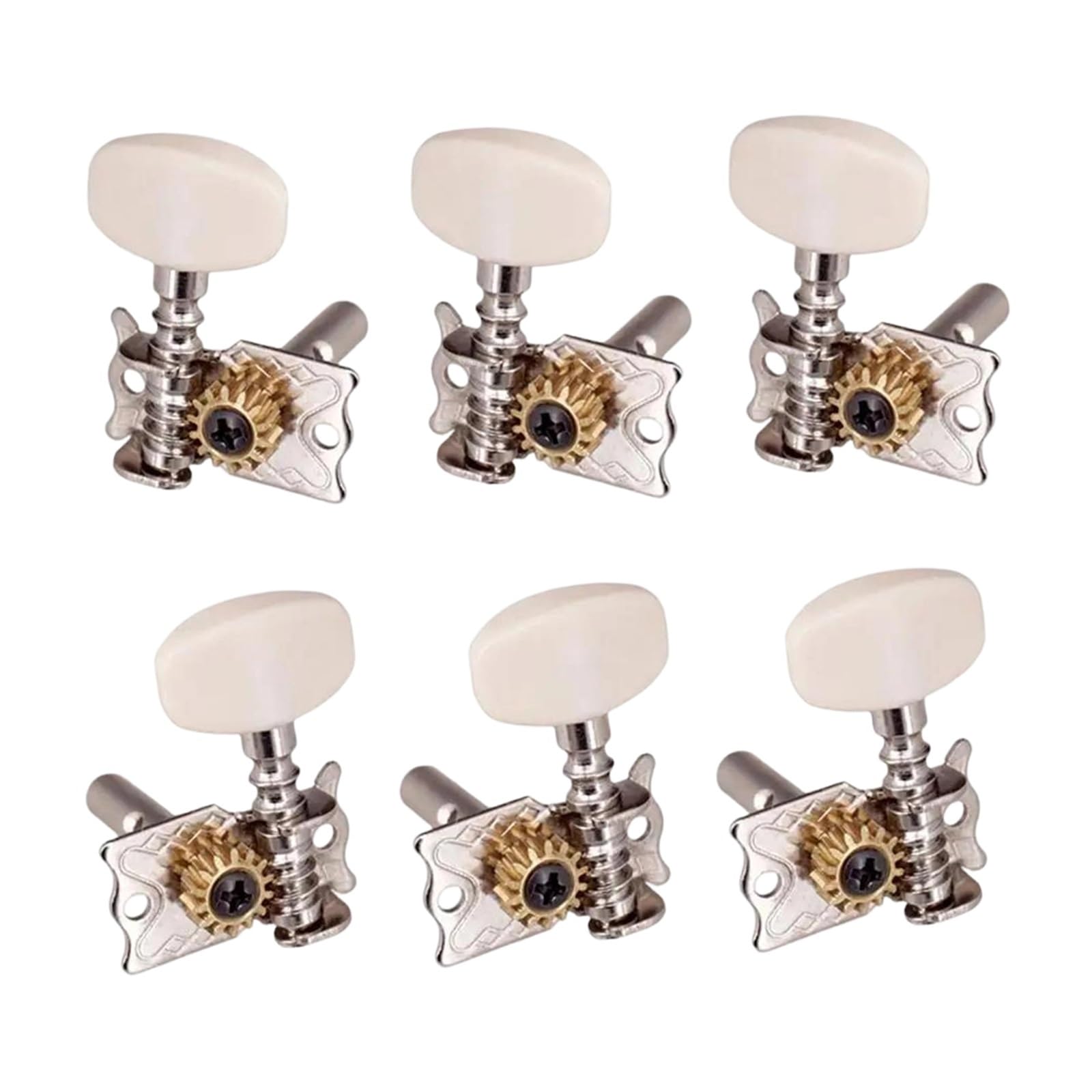 Meccaniche Per Chitarra Set Di Ricambio Per Accordatori Chitarra Classica Acustica Teste Macchine Peg Ingranaggi Aperti Impieghi Gravosi