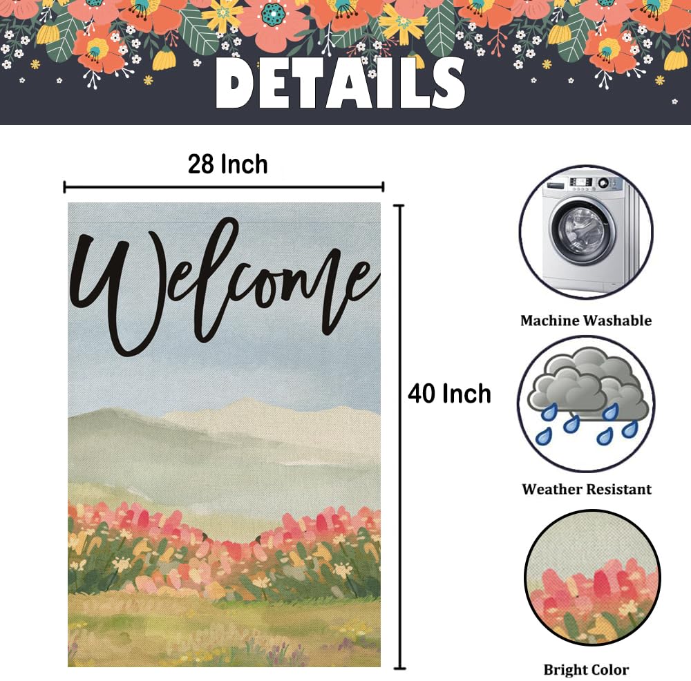 Fapulee Welcome Spring Hausflagge – Doppelseitig, 71x102 Cm, Für Außenbereich