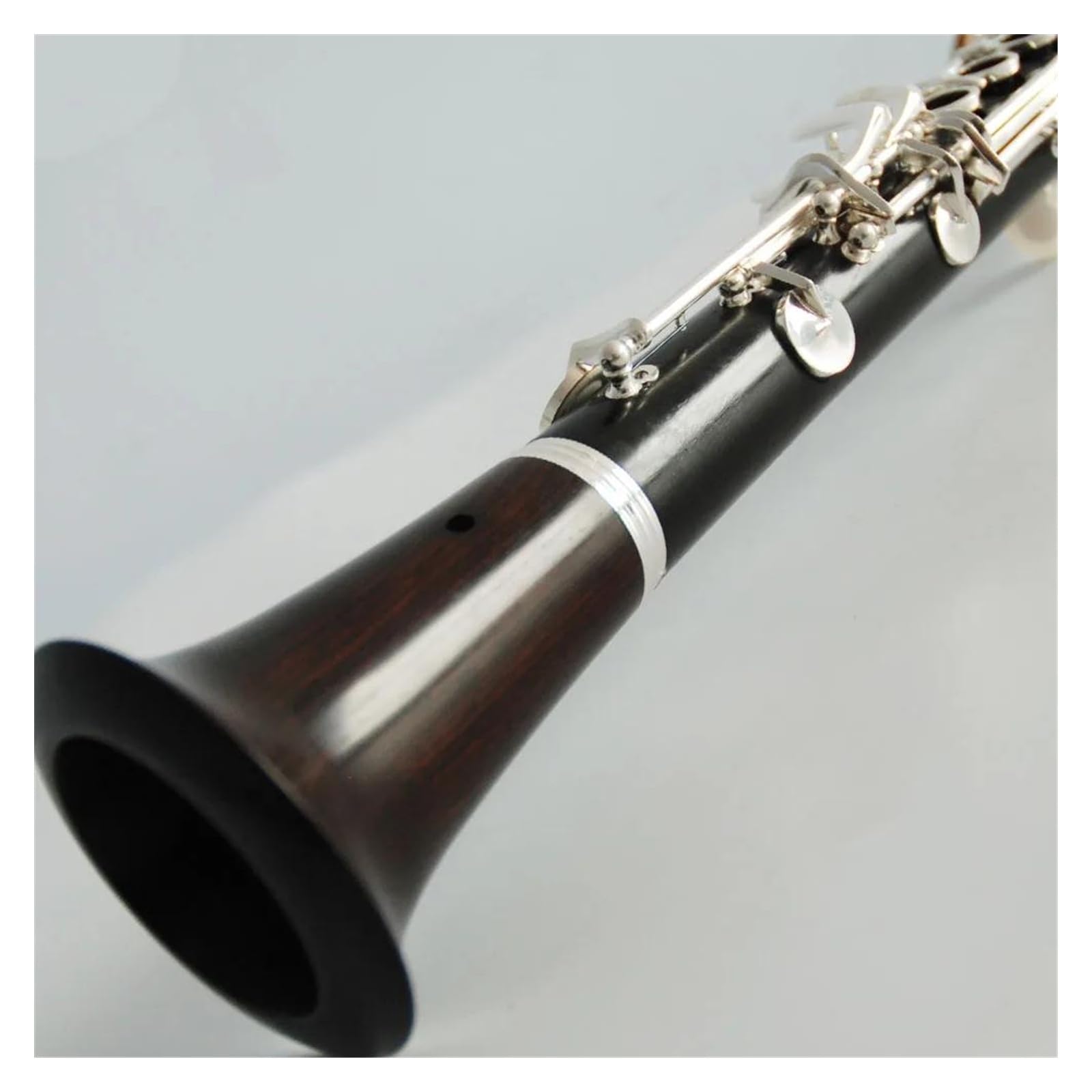 Corpo In Ebano Chiavi Placcate In Argento Clarinetto Tono C Strumenti A Fiato Con Accessori Clarinetto per Principianti