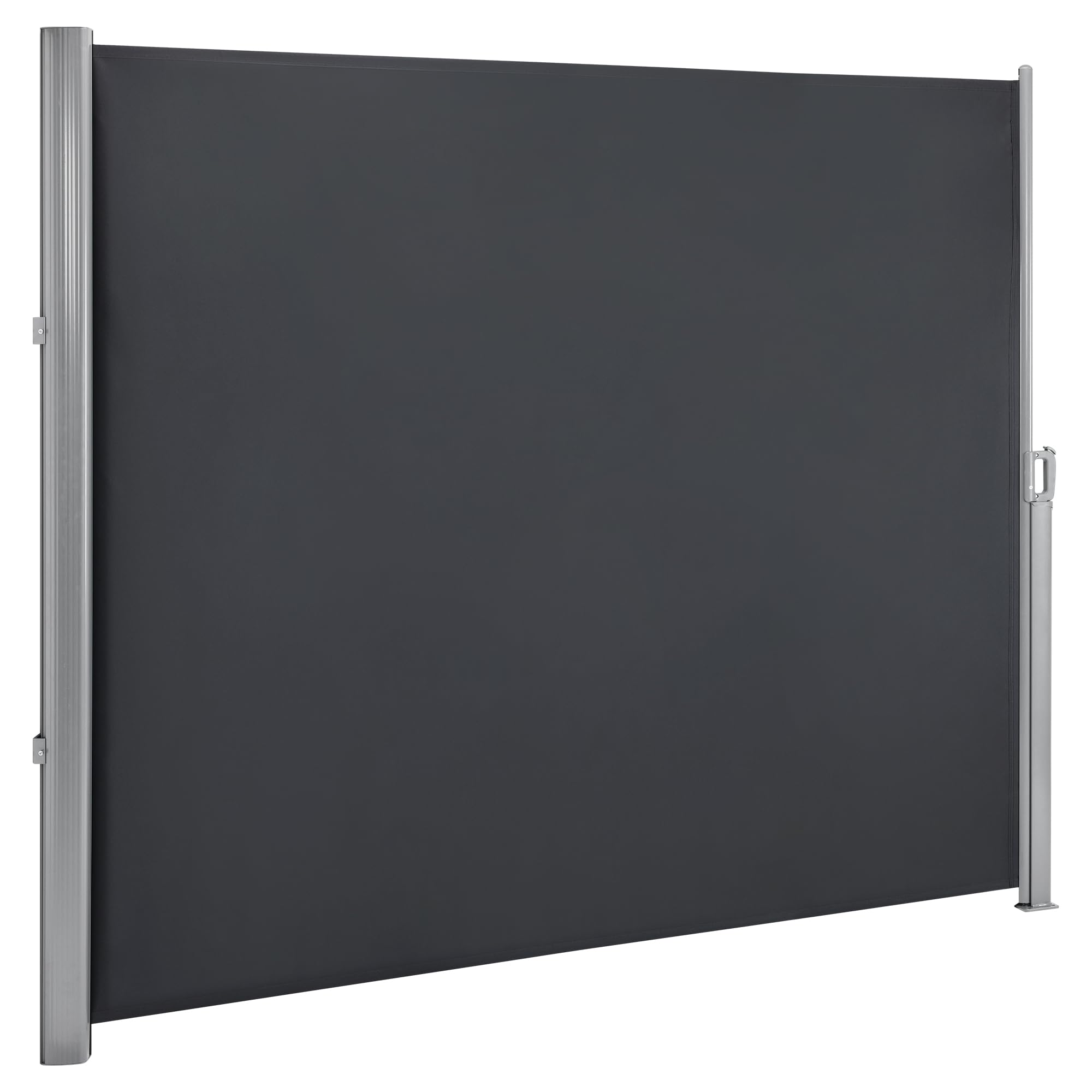 Photo 1 of ***USED FOR PARTS ONLY*** MCombo 138''x 78'' Patio Retractable Side Awning, Fully Assembled Waterproof Sunshade Privacy Screen for Garden, Balcony and Pools, 4744 (78"x138", Dark Grey) 78"x138" Dark Grey