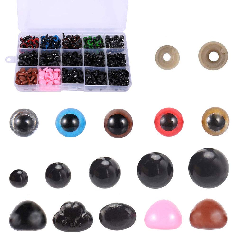 Buy 580PCS Plastic Safety Eyes and Noses Kit with Washers Plastic