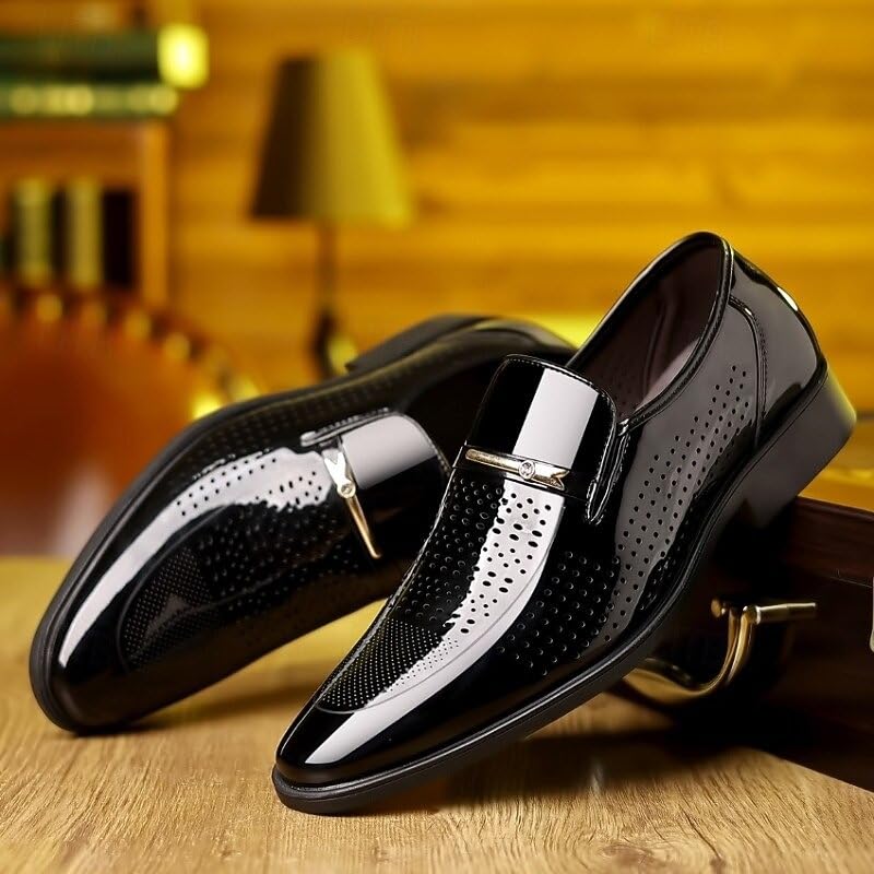 Image of Centrino Mens 9563 Centrino Men Glossy Formal Shoes |Slip-On Design with Cushioned Insole for Comfort |Craftsmanship for All-Day Elegance 9563-2