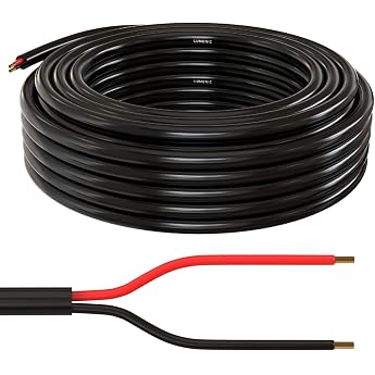 Lumonic 10 m FLRYY vehicle cable 2 x 2.5 mm  black 2-core trailer cable multi-core car cable oil and fuel resistant flame retardant low voltage