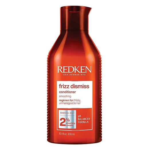 Redken Condicionador Frizz Dismiss, para cabelos com frizz, Anti-frizz, protege os fios contra a umidade, sem sulfato, com Óleo de Babassu + Concentrated Smoothing Complex, Exclusivo Amazon, 300ml​