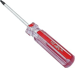 T10 Magnetic Torx Screwdriver,Magnetic Star Screw Driver with Magnetic Tip and Clear Red Plastic Handle for Computer Repairing and Home Appliances