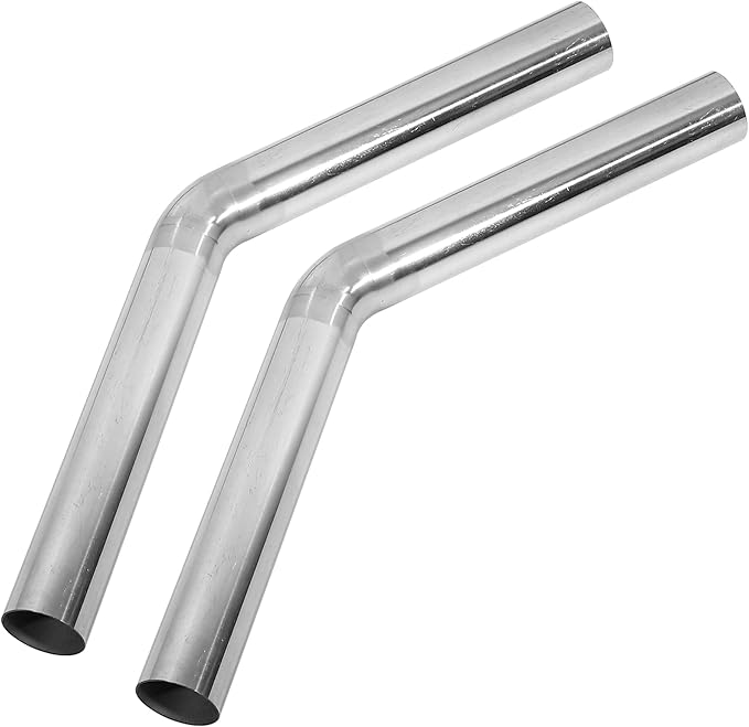 2pcs 45 Degree Bend 2 OD Car DIY Custom Mandrel Exhaust Pipe Stainless Steel - Foto 6