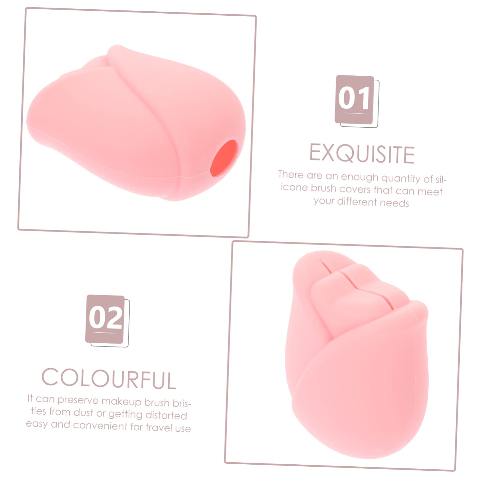 Healeved 2 Sets Make-up-pinsel-schutzhüllen Aus Silikon Kosmetikpinsel-schutzhüllen Pinsel-schutzhüllen-set Reisefreundlich Bewahrt Die Pinselform für Make-up-zubehör 6 Stück