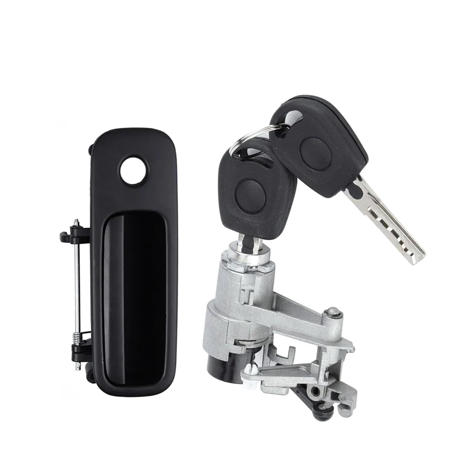 for VW for Golf for Caddy for Lupo for Polo for Sharan T5 Tailgate Rear Outer Door Handle with Lock 2 Keys 1J6827297G 1J6827565B Trunk Boot Lock(Pair)