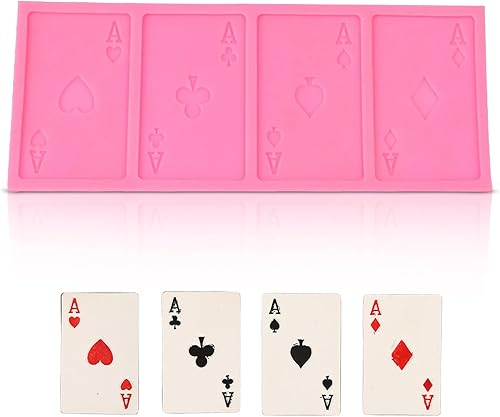Moldes de silicona para tarjetas de póquer, molde de silicona para hornear, moldes de silicona para alimentos, utensilios para hornear para pastel