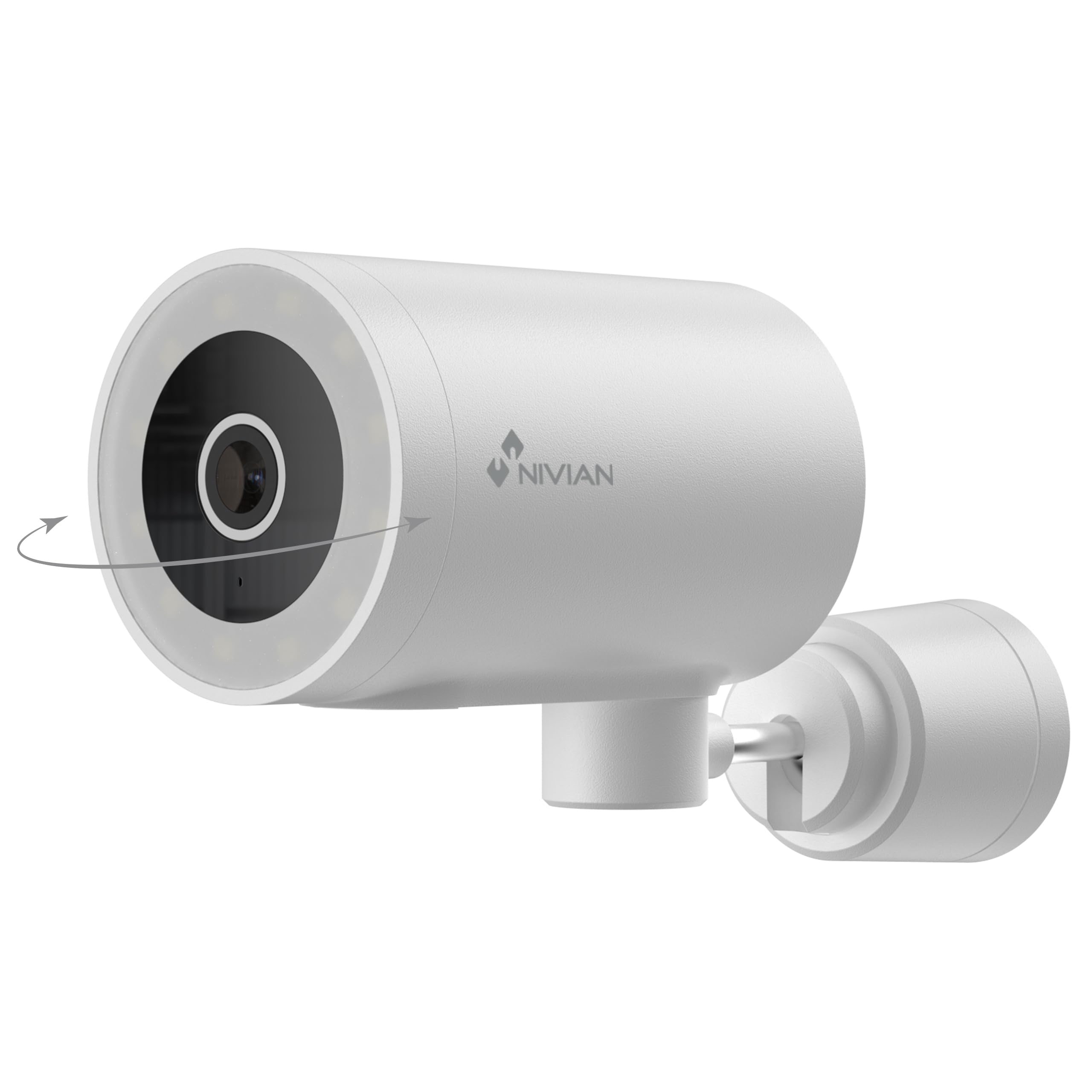 NIVIAN Telecamera WiFi Interni 2K Con Rilevamento Umani - Audio Bidirezionale, Visione Notturna, App Tuya
