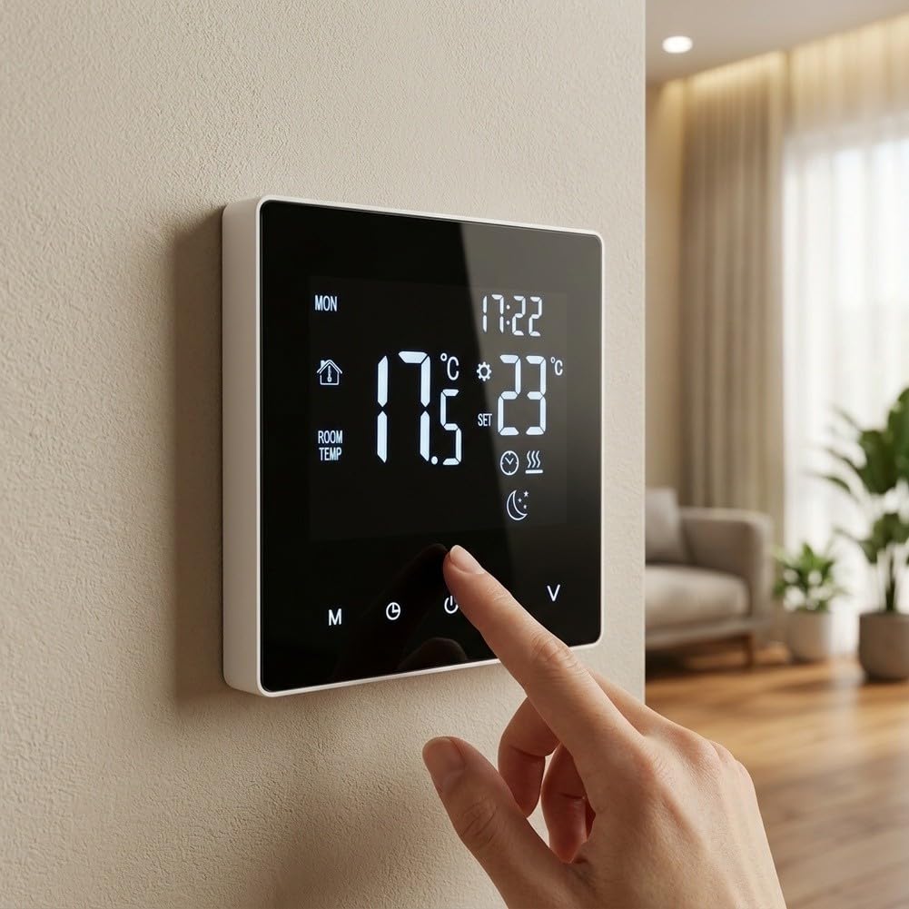 Chauffage au sol programmable 3 A blanc pour personnes âgées