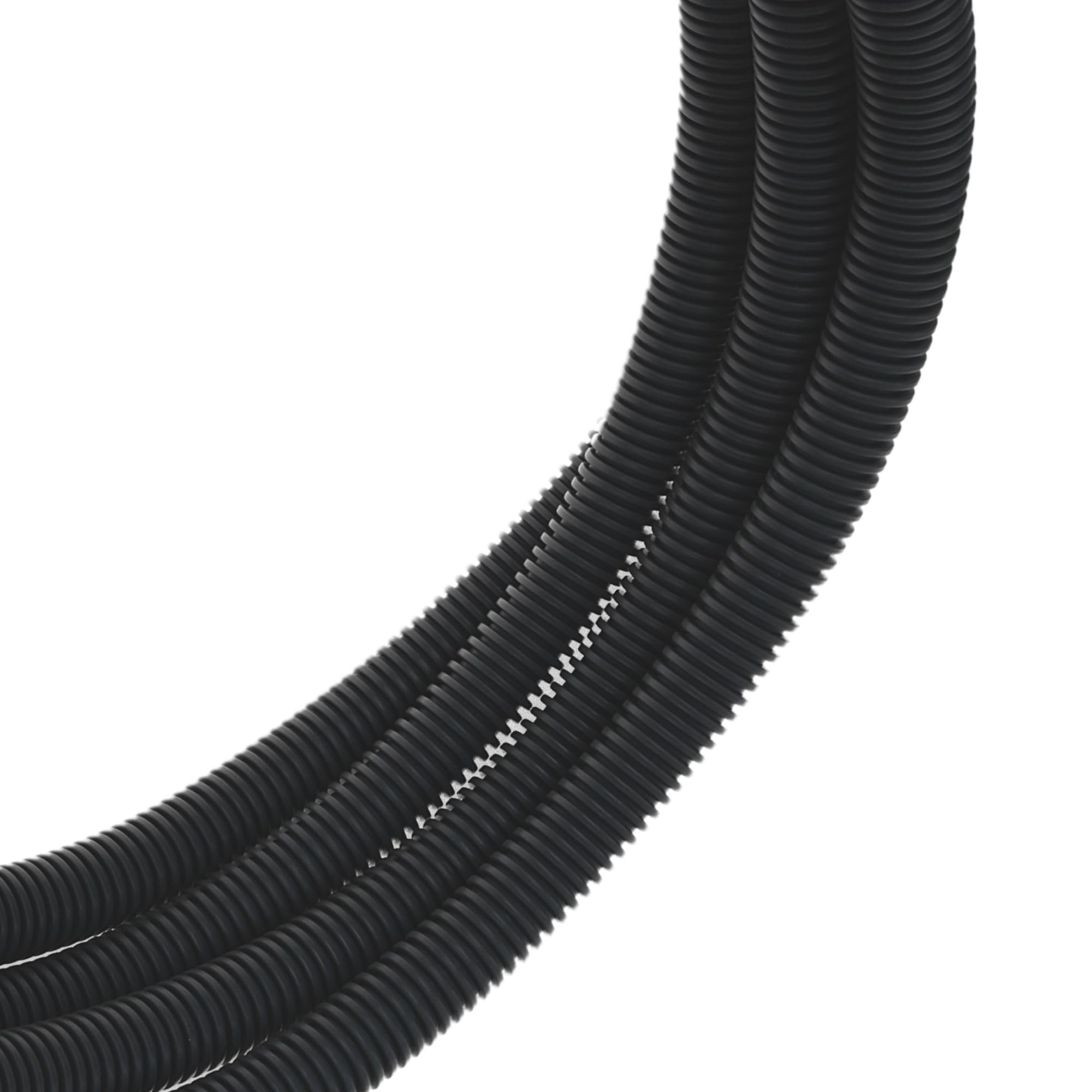 Kalitec Tubo Ondulato NW 25 - Corrugato per Cavi Elettrici, Nero, 320 N | Tubo vuoto flessibile da 25,0 mm per interni, esterni e calcestruzzo. Resistente alla pressione e protezione ignifuga.