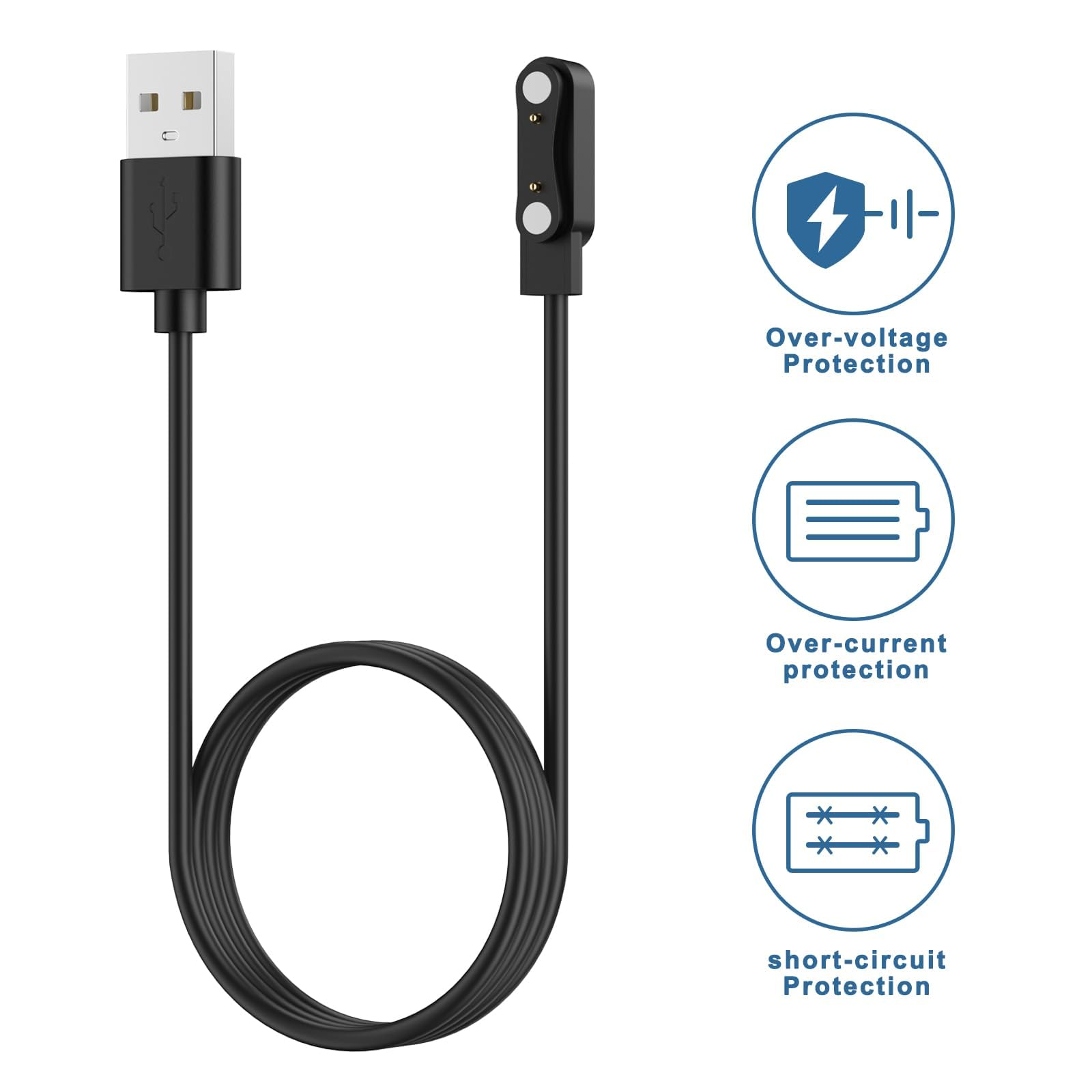 Vanjua 2er-Pack für Bark Smartwatch-Ladegerät, magnetisches USB-Ladekabel
