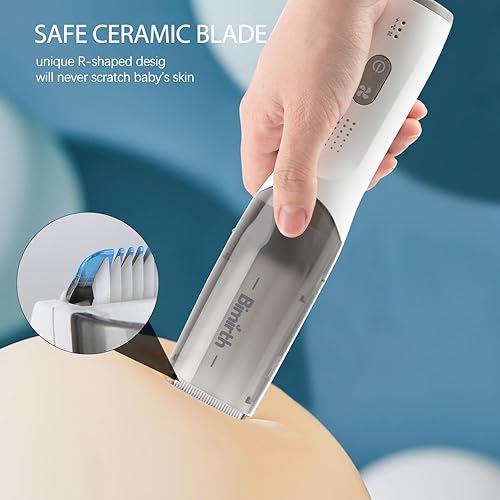 Miniatura 4 de Bimirth Cortapelos para bebés con aspiradora, recortadora de pelo para niños y niños pequeños, impermeable, recargable, máquina de corte de pelo