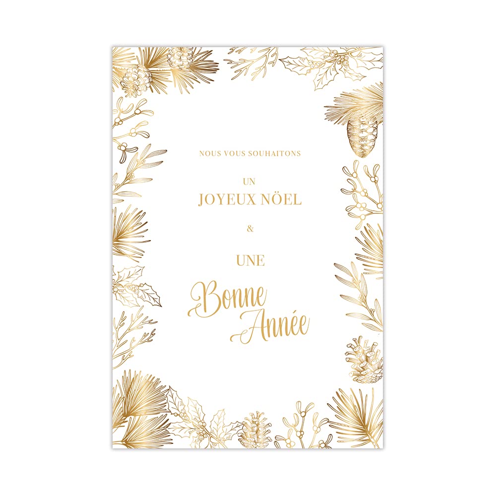 G. Laro gL32601c Christmas Card (C6/Western 2) Christmas Greeting Card "Wreath B" 1 Card and Envelope