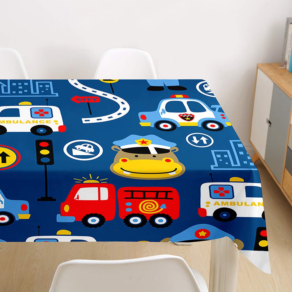 FANSU Waterproof Table Cloths Rectangle Dust-Proof Tablecloth Stain-Resistant Child Cartoon Washable Anti-Fading Oil-Proof Outdoor Table Cover for Kitchen Dinning Tabletop (Green Plane,90x90cm)