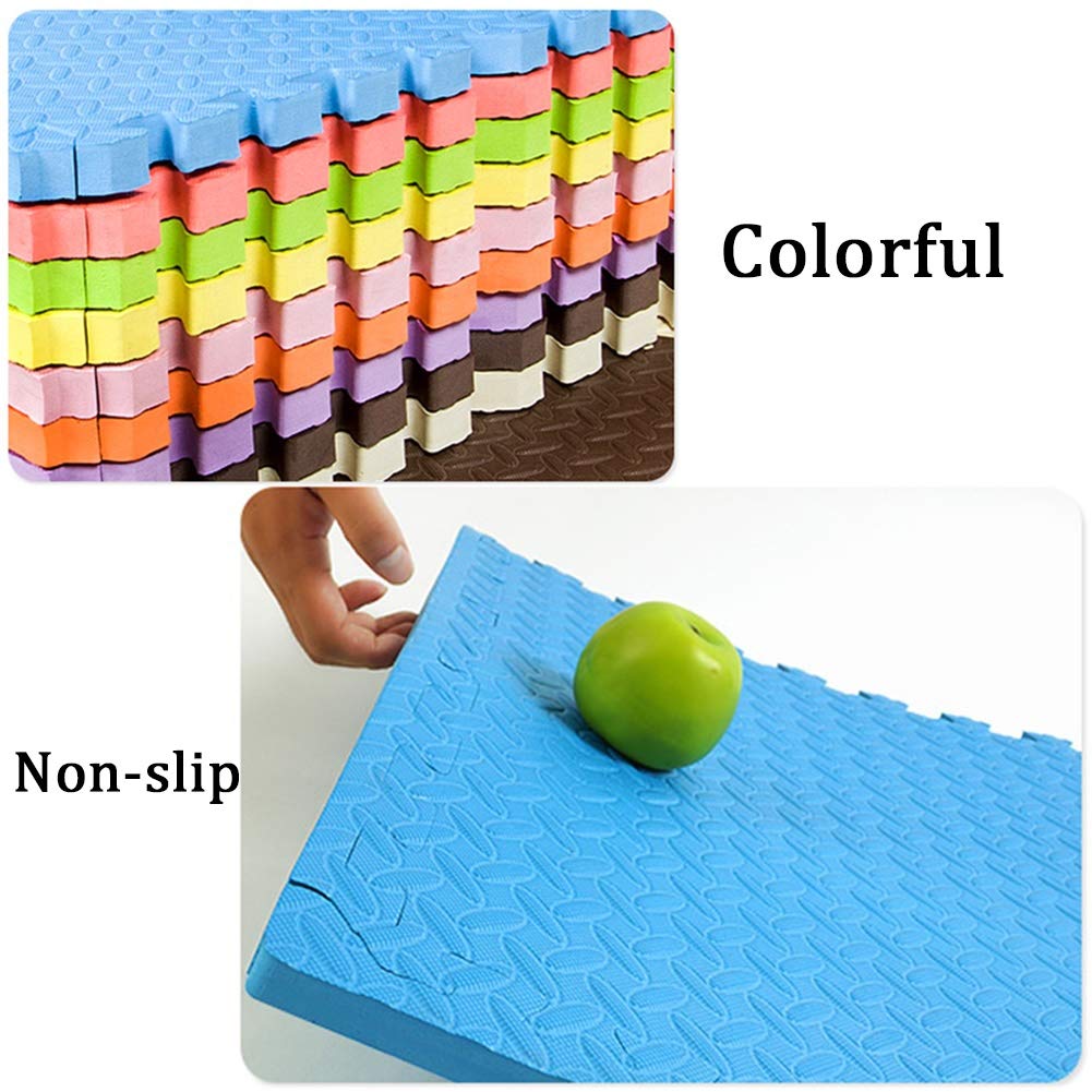 Miękka mata piankowa dla dzieci dla dzieci Outdoor Indoor Splice Puzzle Mat Blokujące płytki podłogowe Odwracalna mata do wspinaczki Pad，12 rozmiarów, 4 kolory (kolor: B, rozmiar: 60x60x1cm-