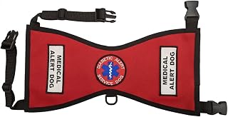 Diabetic Alert Service Dog Vest Deluxe (Red, Small 18-25 lbs.)