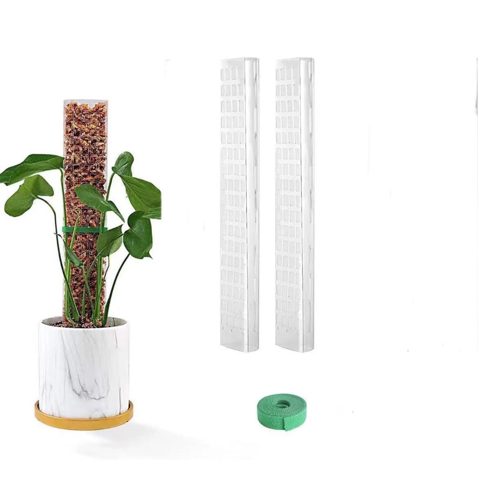 Amazon | モンステラ モスポール, クリアな積み重ね可能な植物サポート