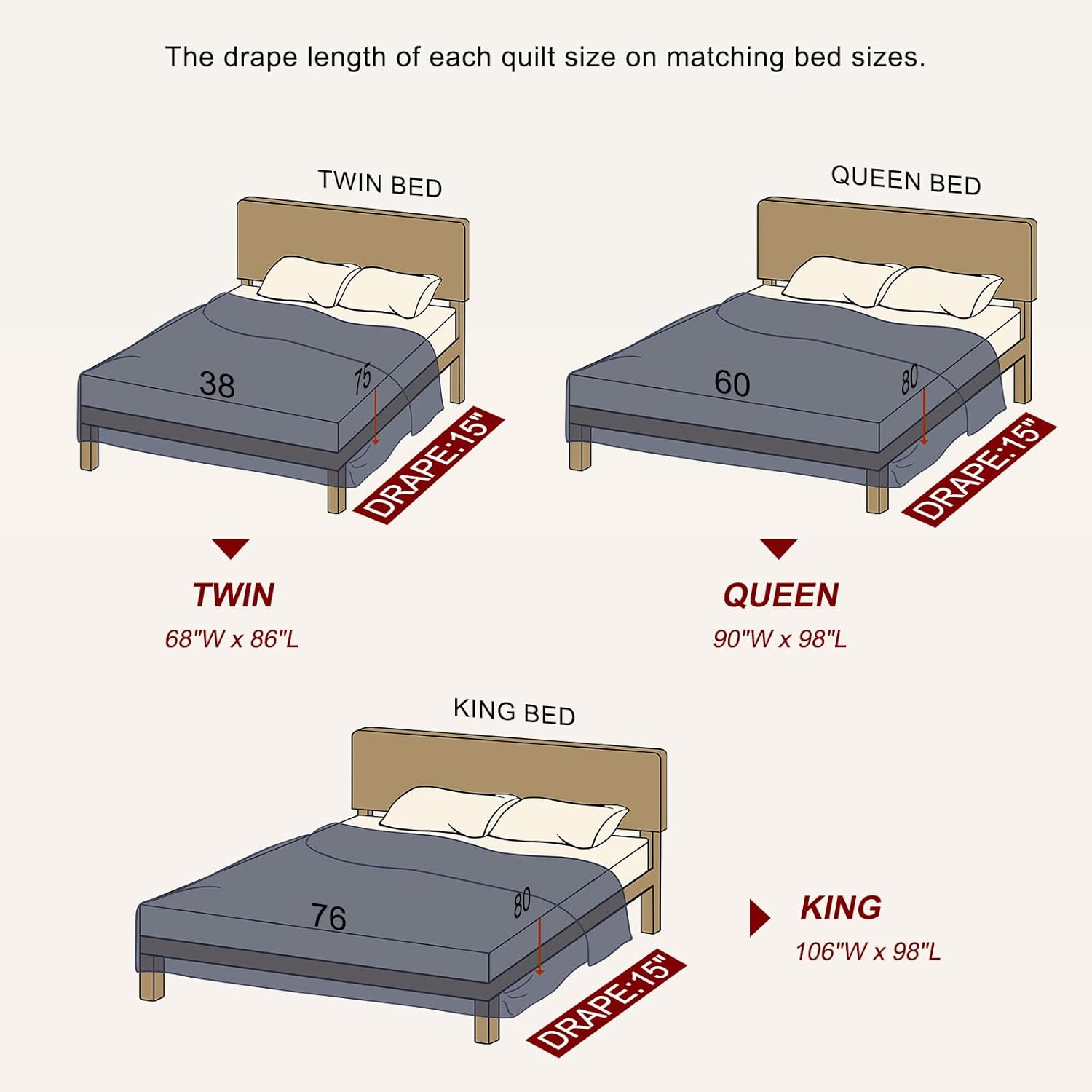 Striped Quilt King Size - Navy White Quilt Set with Matching Shams, Vintage Vine Design Farmhouse Bedding Bedspread, 3 Pieces 100% Cotton Lightweight Coverlet Home Decor for All Season - Image 9