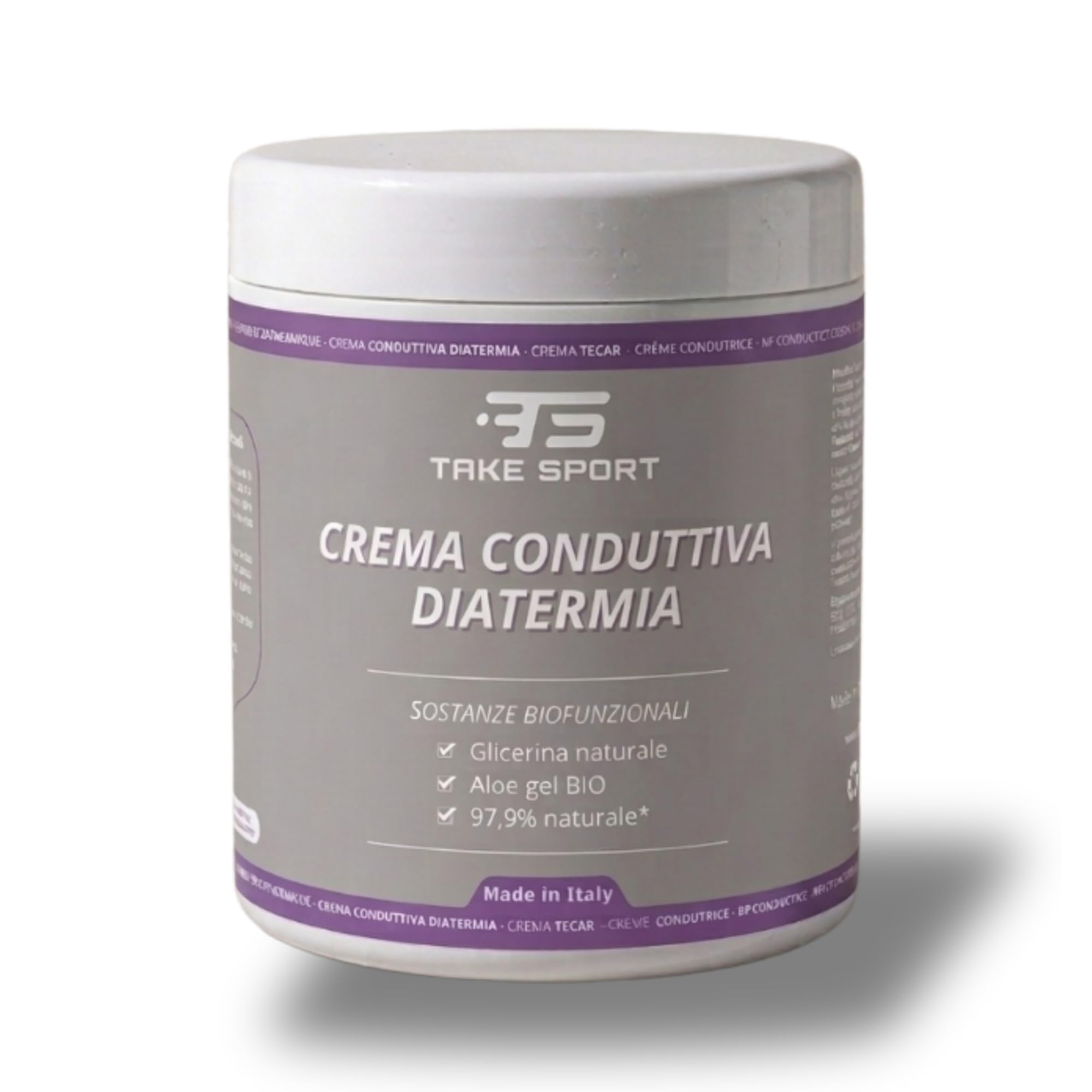 TS TAKE SPORT - Crema Conduttiva Diatermia e Tecarterapia 1000ml | Formula 2in1 Massaggio e Tecar | Con Aloe Bio e Glicerina | Alta Scorrevolezza e Conducibilità | Made in Italy (base)