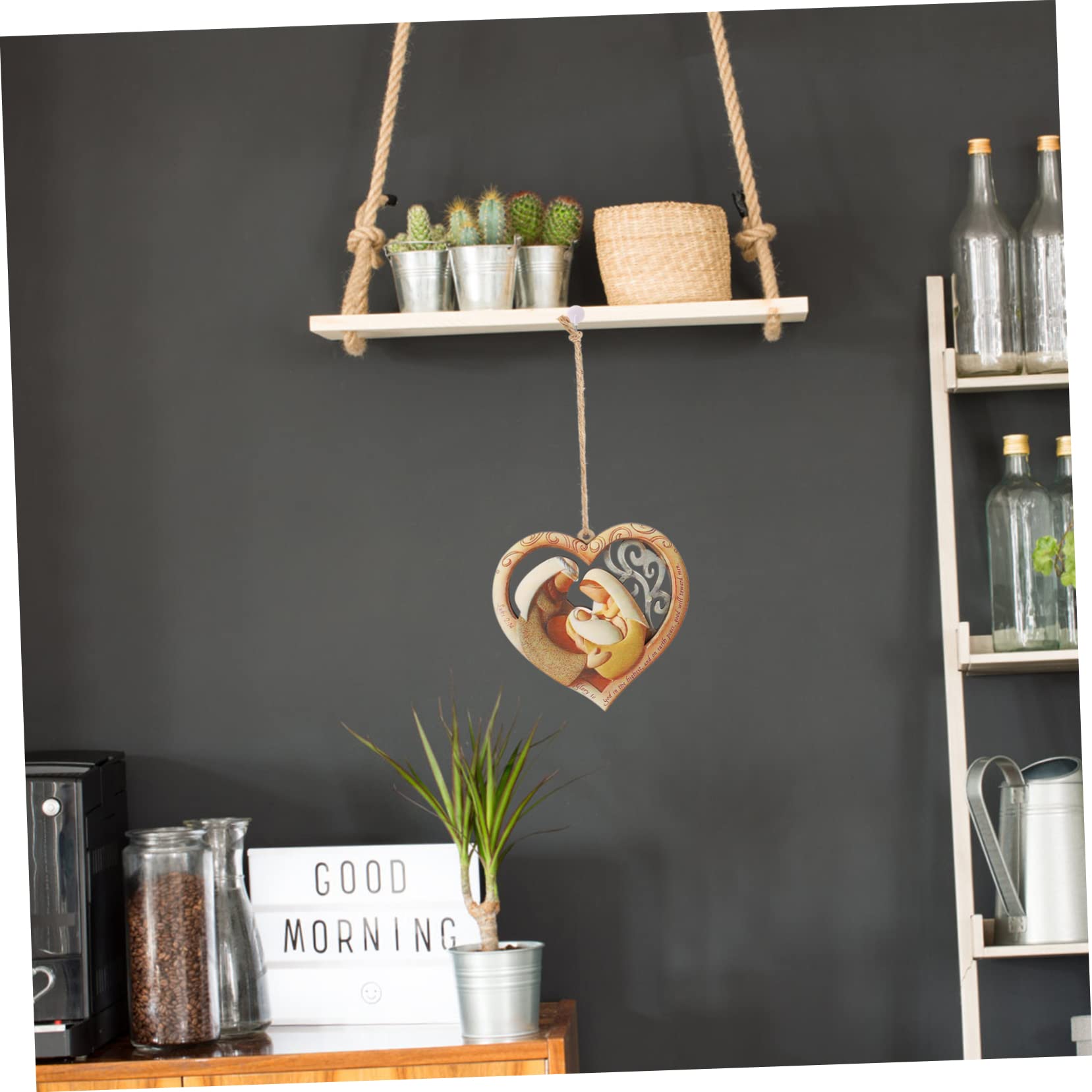 SOIMISS 3stücke Holz-Herz Deko-hänger Mit Familienmotiven Wanddeko Aus Holz Liebevolles Herz-Design Für Hochzeiten Partys Und Tägliche Dekorationen Vielseitig Einsetzbar Und Stilvoll