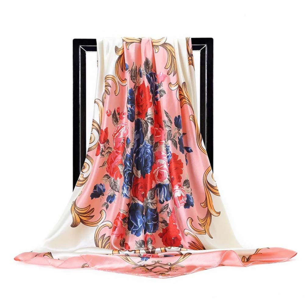 Foulard bureau dames écharpe carrée en soie cheveux et cou