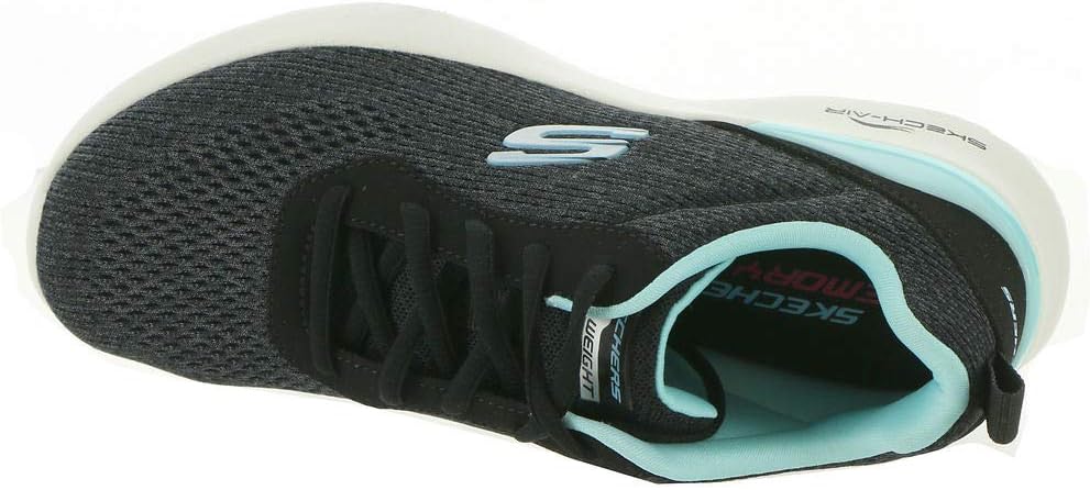 Skechers Sport Skech-Air Dynamight-Top Prize Women's Sneaker 6 C/D US Black-Turquoise - Image 2