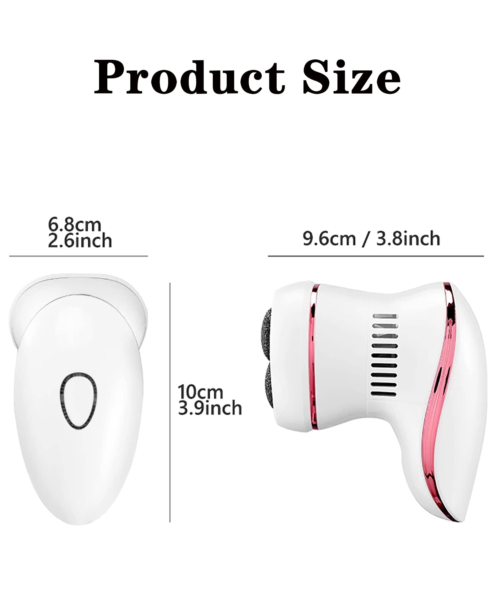 Kit de removedor de callos de pie eléctrico con iluminación Lima de pie recargable Herramientas de pedicura Amoladora de pie al vacío 3 rodillos y 2 velocidades para pies secos, muertos y agrietados
