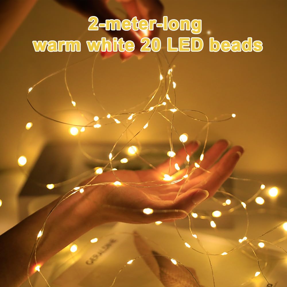 8 Unidades De Luces Solares LED Para Botellas,20 Ledes,2 M, Luces Solares Para Botellas,Solar Luces Para Botellas,Unidades De Botellas Solares Para Exteriores Para Botellas,Bricolaje,Fiestas