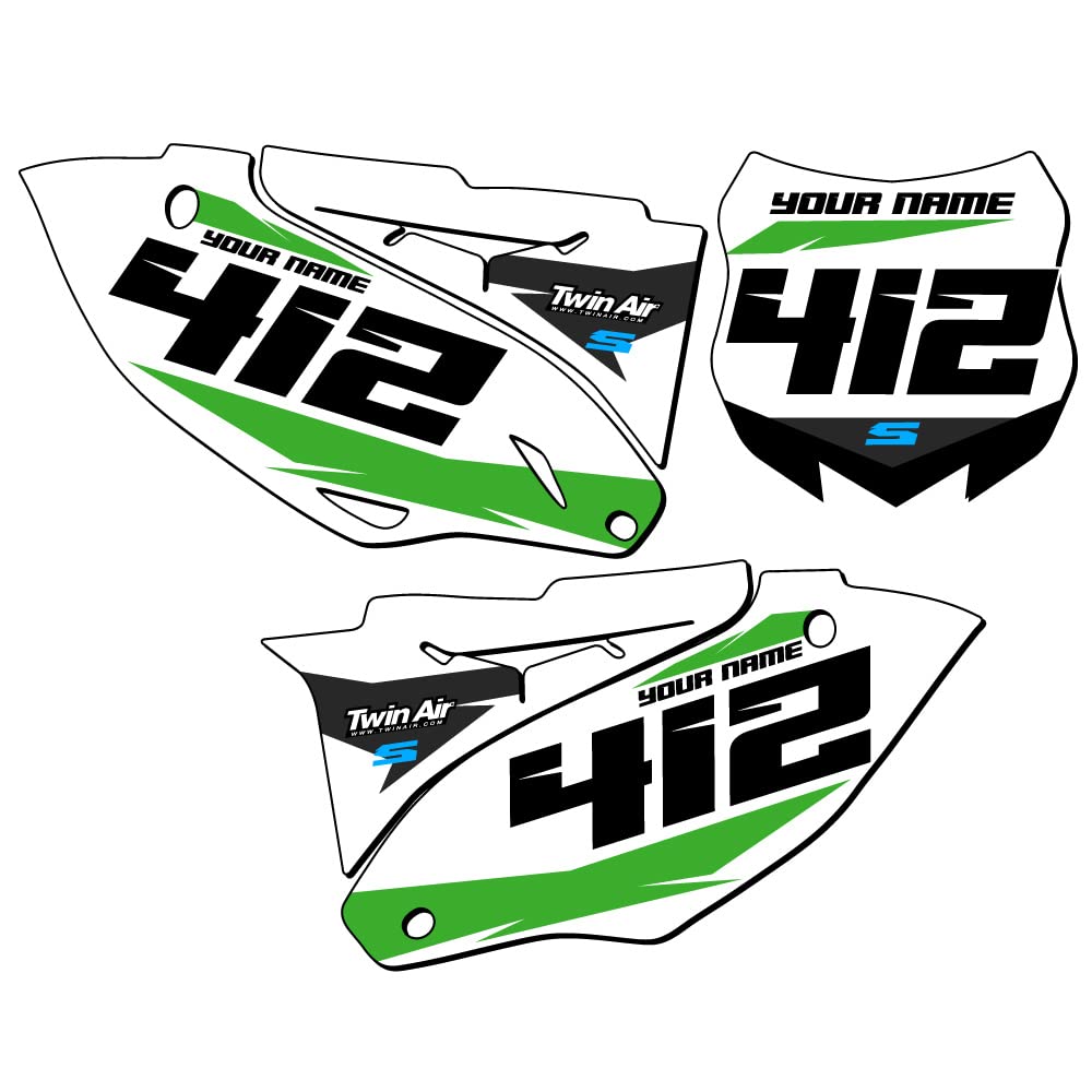 2013-2015 KX 450 F SG64 Custom MX Number Plates Senge Graphics Kit Compatible with Kawasaki
