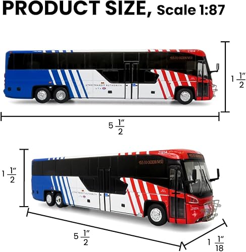 Miniatura 4 de Autobús MCI D45 CRT LE Autobús de Utah Transit Authority 455 a Ogden/WSU The Bus & Motorcoach Collection 1/87 modelo fundido a troquel por Iconic