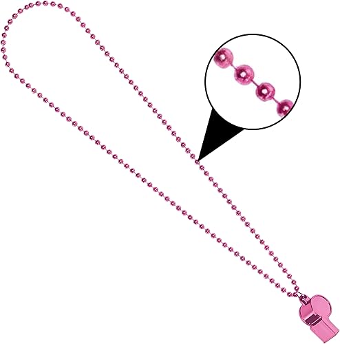 Miniatura 6 de Amscan Collar de cuentas de silbato accesorio deportivo para hacer ruido, negro, recuerdos de fiesta de 36 pulgadas, 2 pulgadas