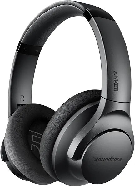 Soundcore Anker Life Q20 Hybrid Active Noise Cancelling Headphones, Wireless Over Ear Bluetooth Headphones, 70H Playtime, Hi-Res Audio, Deep Bass, Memory Foam Ear Cups, Travel, Office Micro 