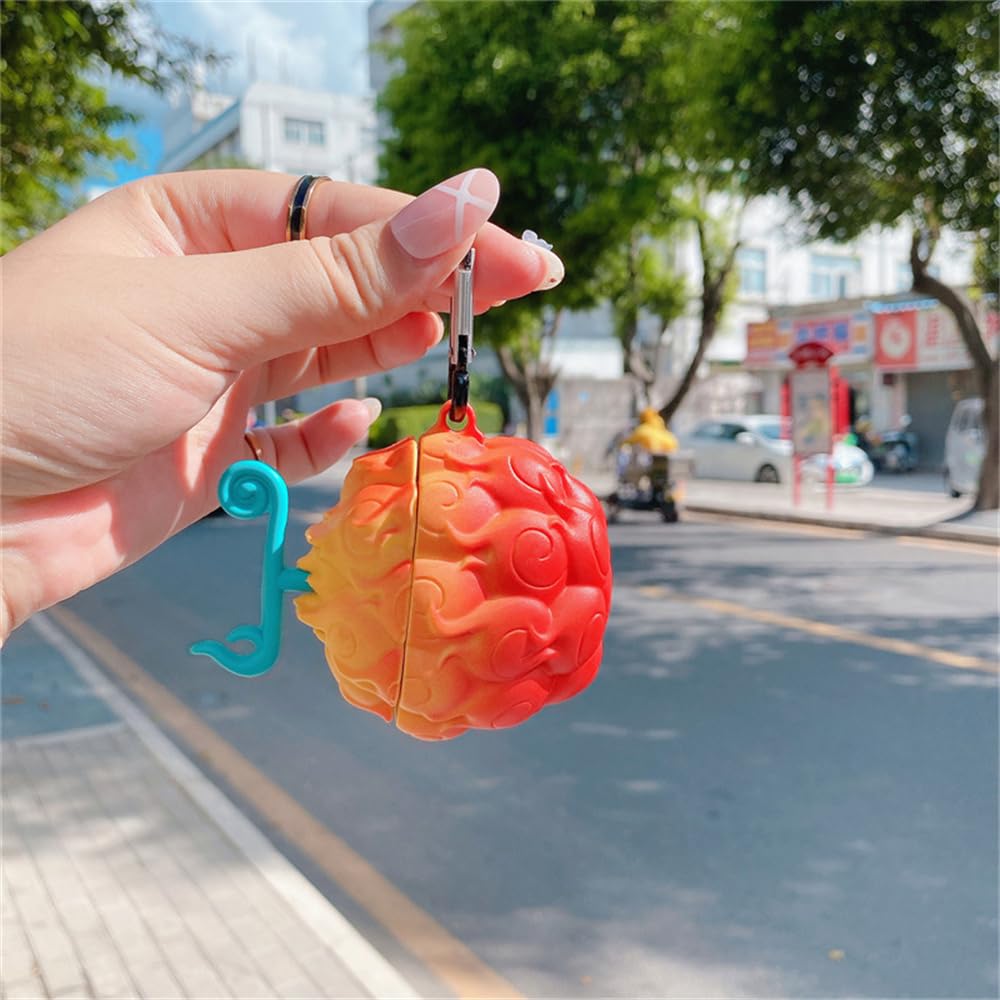 「メラメラの実」ワイヤレスイヤホンケース ワンピース あくまのみ 悪魔の実 AirPods1/2 AirPods pro 3